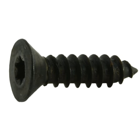 Sheet Metal Screw, #8 X 5/8 In, Black Steel Flat Head Torx Drive, 35 PK